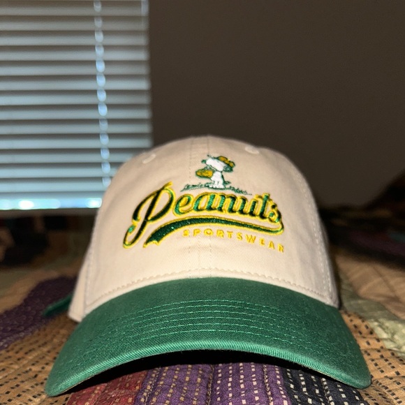 Peanuts Cream and Green Baseball Cap - Picture 1 of 3